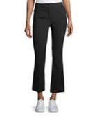Mid-rise Bi-stretch Kick-flare Cropped Pants