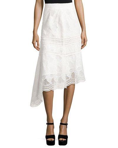 Pollen Lace Asymmetric Midi
