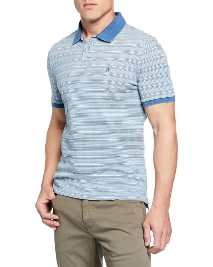 Men's Pique Stripe Polo