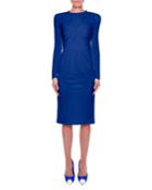 Hand-pleated Bust Sheath Dress With Strong