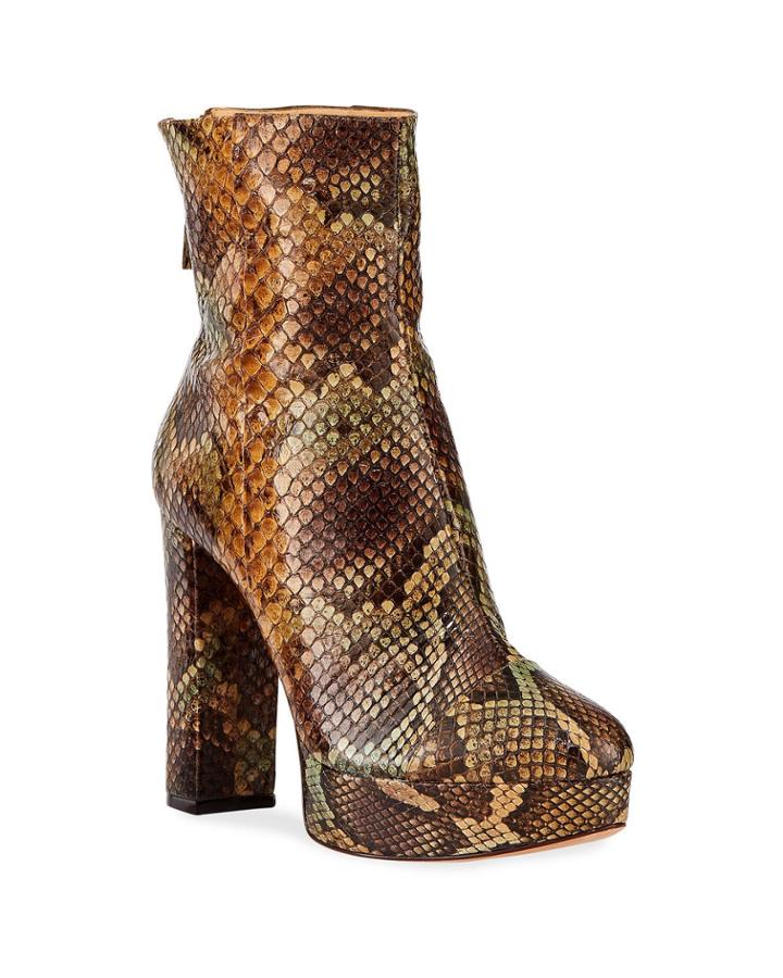 Rachel Python Platform Booties