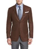 Wool Two-button Blazer, Rust