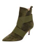 Suede Booties With