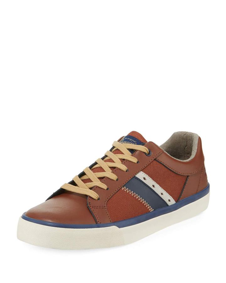 Men's Bruce Mixed Sneakers, Brown/blue