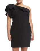 One-shoulder Ruffled Dress,