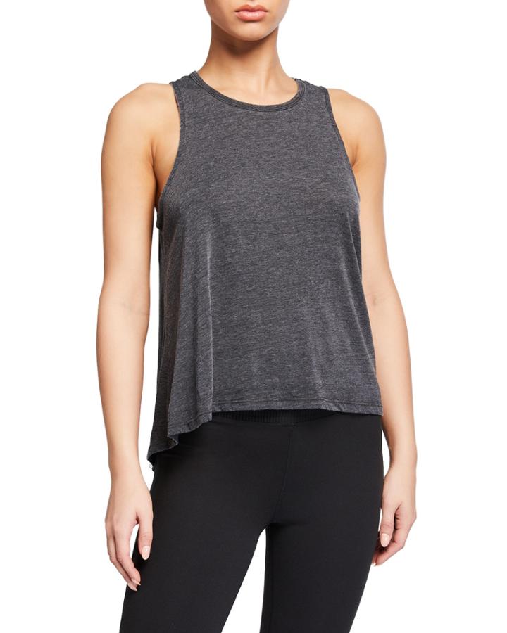 Keyhole Back Tie-up Crop Tan