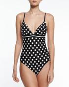 Polka-dot Triangle One-piece