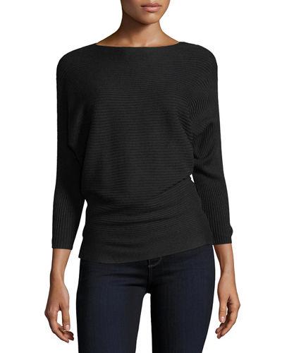 Ribbed Dolman-sleeve