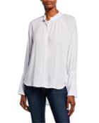 Ester High-low Long-sleeve Blouse