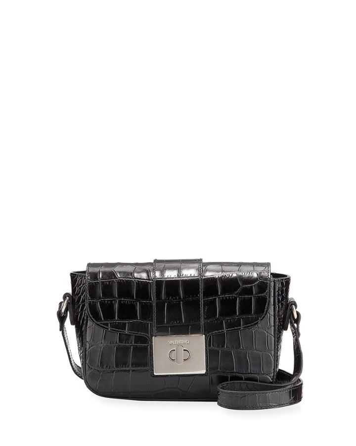 Yasmine Croc-embossed Leather