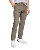 Men's Flat-front Tech Pants, Khaki