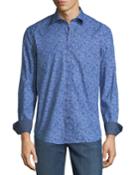 Shaped-fit Woven Wavy Striped