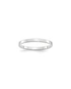 14k White Gold Lightweight Flush Wedding Band Ring,