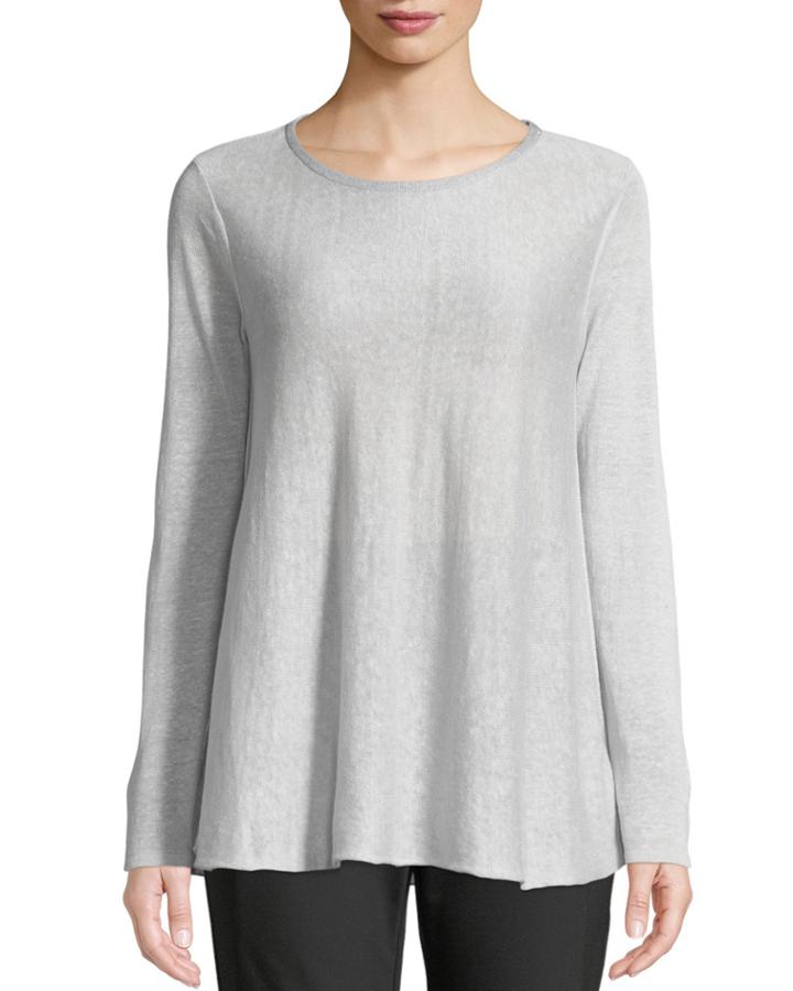 Wispy Linen-blend Bateau-neck Sweater,