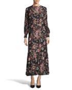 Floral-print Crewneck Long-sleeve