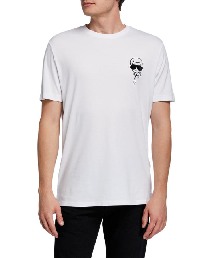 Men's Embroidered Head Short-sleeve T-shirt