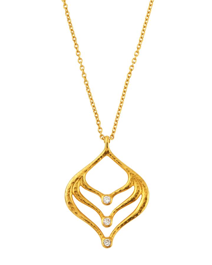 Delicate Geo Diamond Pendant Necklace