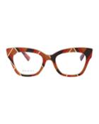 Printed Acetate Cat-eye Optical Glasses