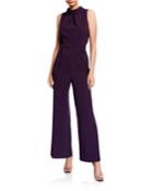 Mock-neck Wide-leg Jumpsuit