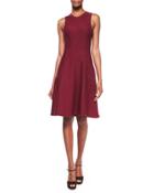 Sleeveless Princess-seam Dress, Claret