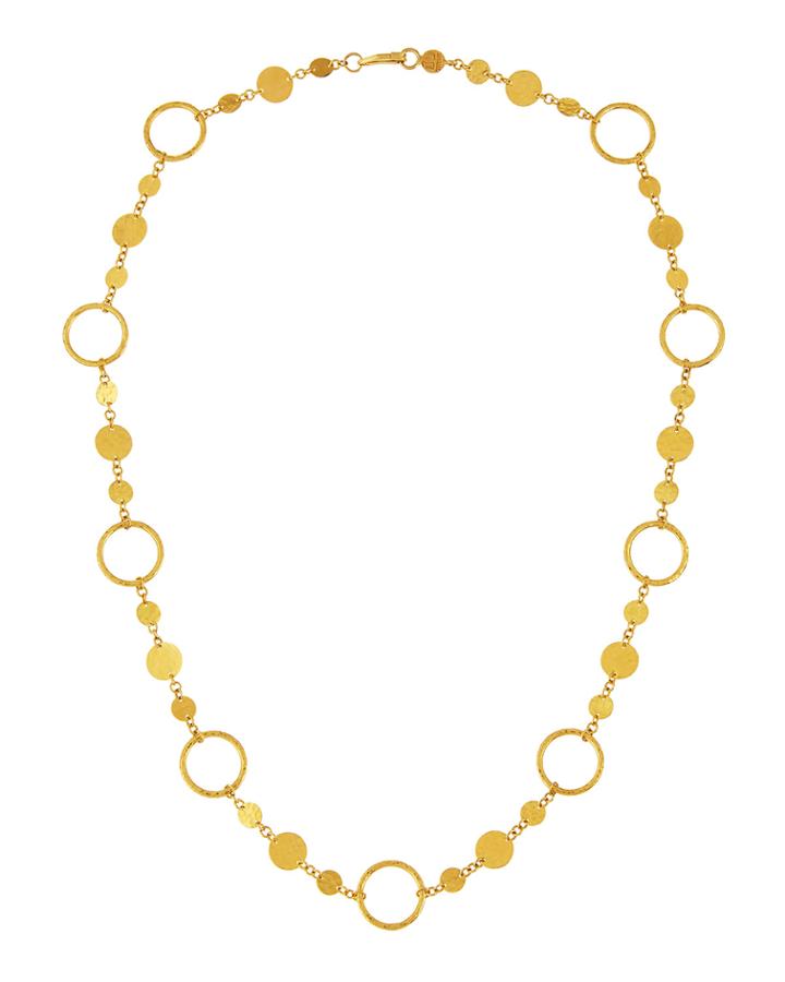 24k Lush Geo Mixed Flake Necklace