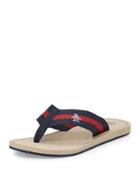 Poolside Slip-on Thong Sandal, Dress Blue/oxford