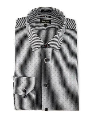 X-trim Regular-finish Striped Dress