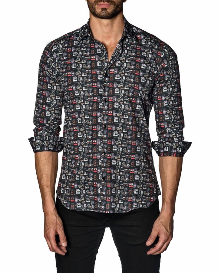 Men's Vintage Camera Button-down