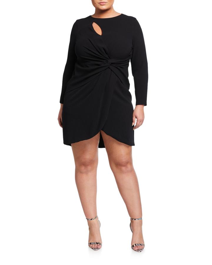 Plus Size Coby Long-sleeve Faux-wrap