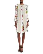 Blossom Long Straight Coat, White
