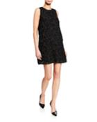 Floral Applique Burnout Dress