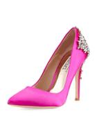 Gorgeous Satin Embellished Pump