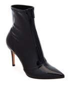 Vinyl Zip Pointed Booties