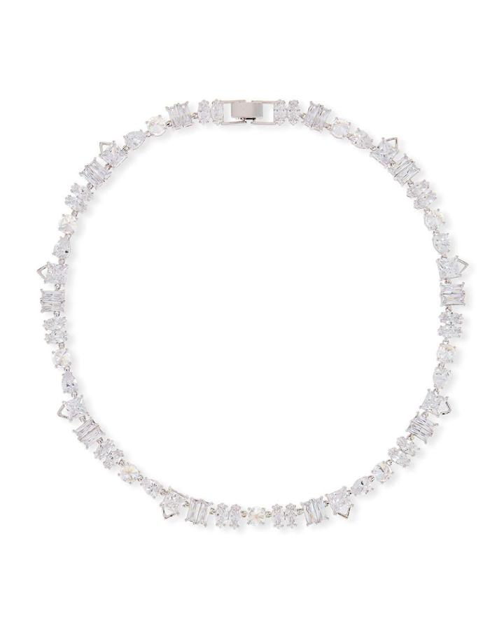 Jagged Edge Cubic Zirconia Necklace