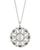 Margherita 18k White Gold Mother-of-pearl Diamond Necklace