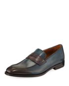 Men's Fanetta Burnished Leather Penny