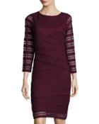 Crisscross-lace Bracelet-sleeve Dress