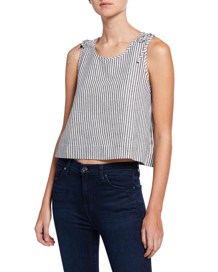 Nautical Striped Crop Tank
