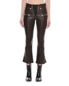 Lace-up Flared-leg Cropped
