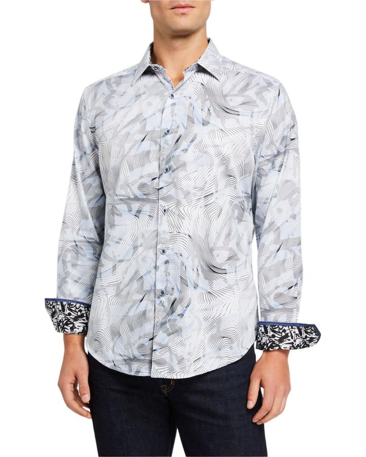 Men's Vinson Abstract Long-sleeve