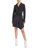 Striped Belted Asymmetrical