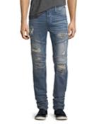 Rocco Distressed Skinny Biker Jeans