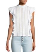 Sol Ruffle Cotton Blouse