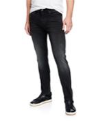 Men's Keith 320 Skinny-fit Denim Jeans, Black/gray