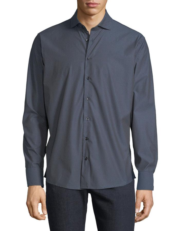 Men's Diamond-print Woven