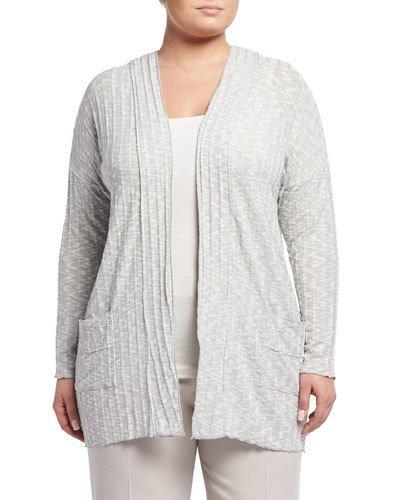 Open-front Pocket Cardigan, Gray,