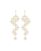 Kendra Scott Nova Statement Drop Earrings, Gold Plate, Women's, Clear Irid