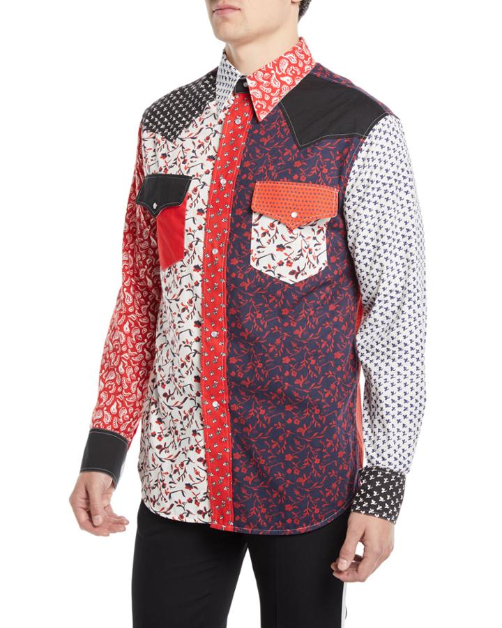 Men's Floral-pieced Western