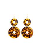 Tortoise 2-circle Earrings