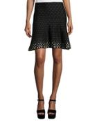 Diamond-print A-line Knit